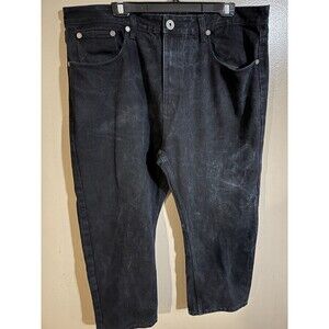 Knockout KO Jeans Mens 42 X 32 Vintage Y2K Black Easy Fit Hip Hop Streetwear